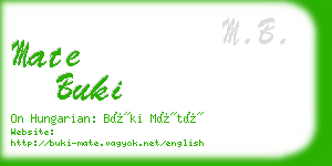 mate buki business card